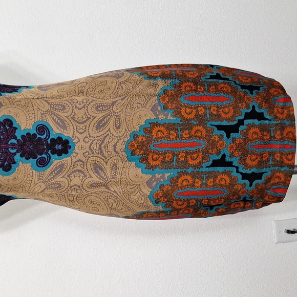 Tracy Reese Multicolor Bohemian Beaded Southwestern Boho Sheath Dress Size Small - Picture 5 of 14